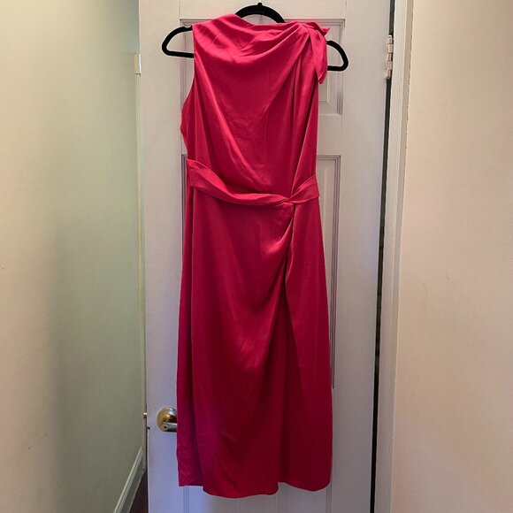 NWOT Banana Republic Tie Neck Sheath Dress - US 10 - Picture 2 of 9